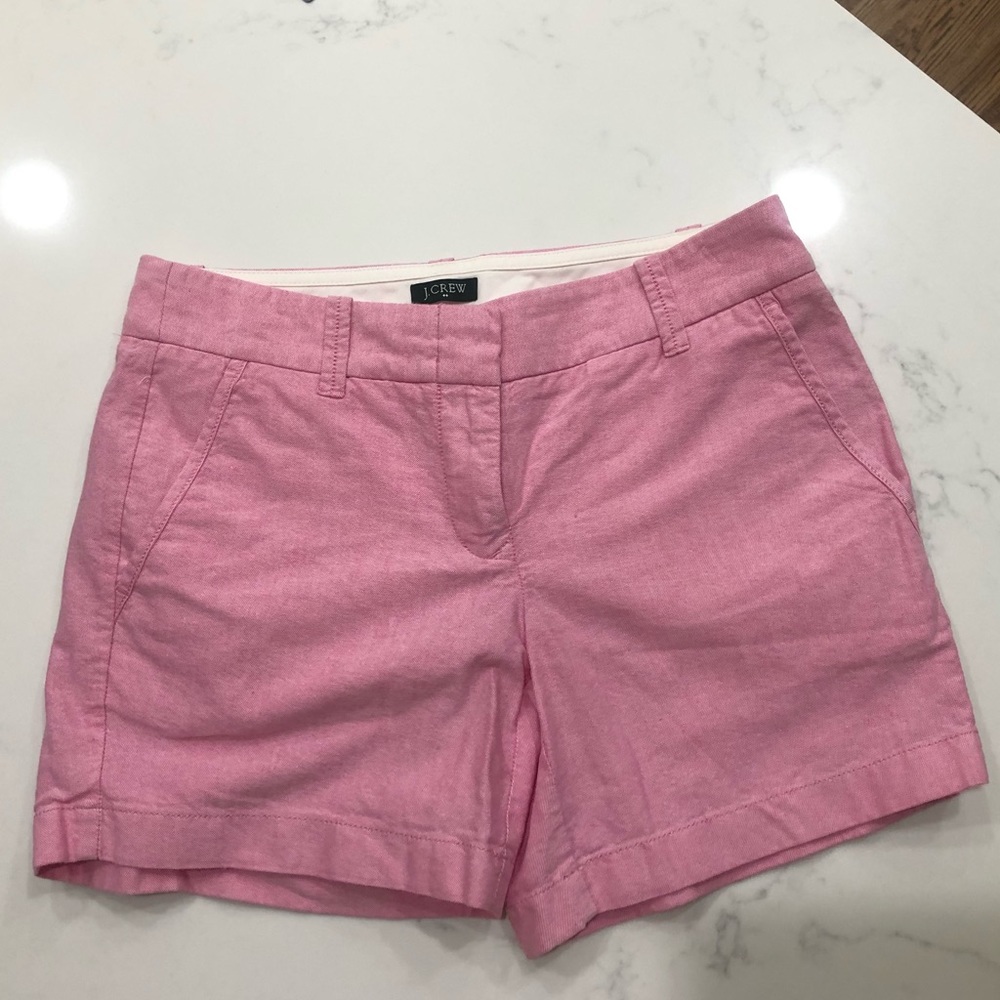 J Crew womens 4” pink chino shorts